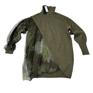 S-Deer Turtleneck Sweater Asymmetrical Design Designer Lux Modern Deconstructed